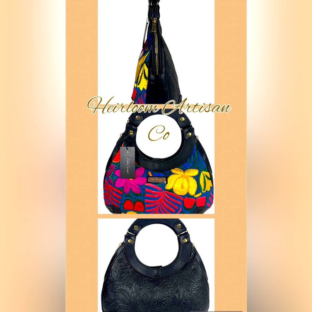 Italiana Embroidery leather bag
